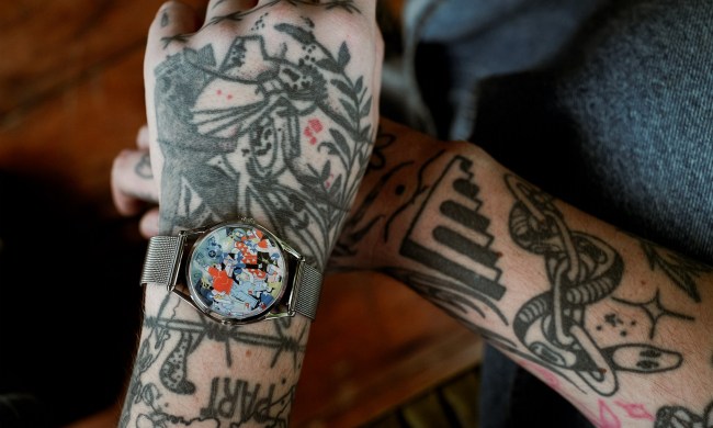 Mr Jones Watch Houseparty on tattooed wrist